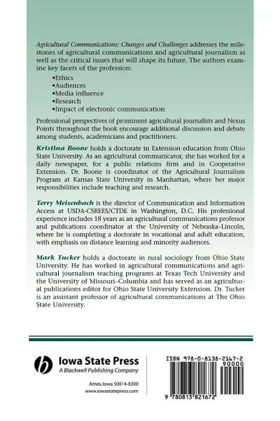 Обложка книги Agricultural Communications. Changes and Challenges, Kristina Boone, Terry Meisenbach, Mark Tucker