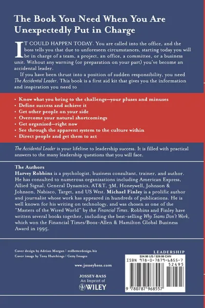 Обложка книги The Accidental Leader. What to Do When You're Suddenly in Charge, Harvey Robbins, Michael Finley, J.W. Ed. Finley
