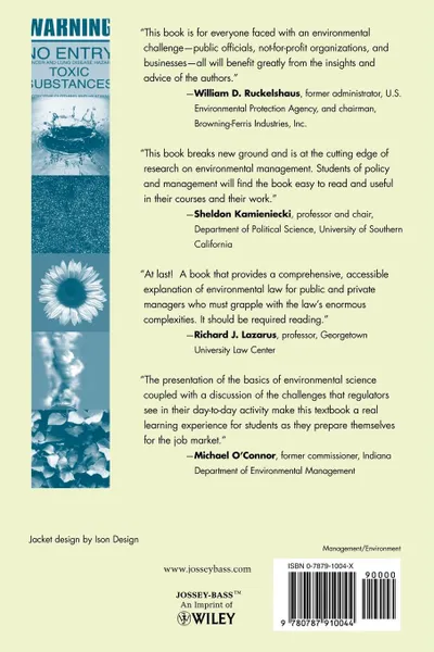 Обложка книги Managing for the Environment. Understanding the Legal, Organizational, and Policy Challenges, Rosemany O'Leary, Daniel J. Fiorino, Paul S. Weiland