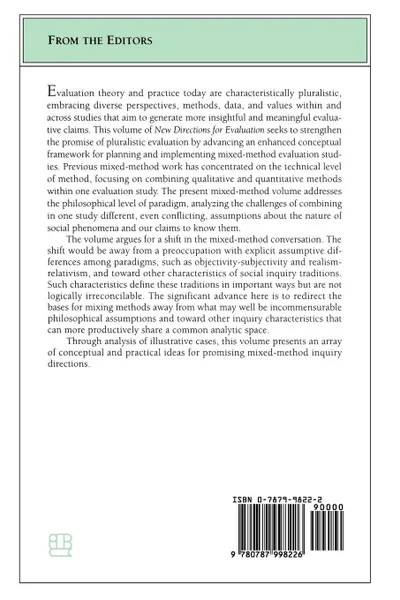 Обложка книги Advances Mixed Method Evaluation 74, Jennifer C. Greene, Valerie J. Caracelli, Ev
