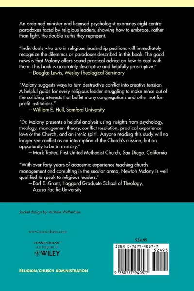 Обложка книги Living with Paradox. Religious Leadership and the Genius of Double Vision, H. Newton Malony, Newton Malony, Malony