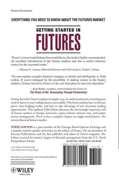 Обложка книги Getting Started in Futures, Todd Lofton