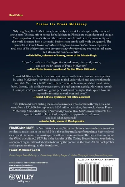 Обложка книги Frank McKinney's Maverick Approach to Real Estate Success. How You Can Go from a .50,000 Fixer-Upper to a .100 Million Mansion, Frank E. McKinney