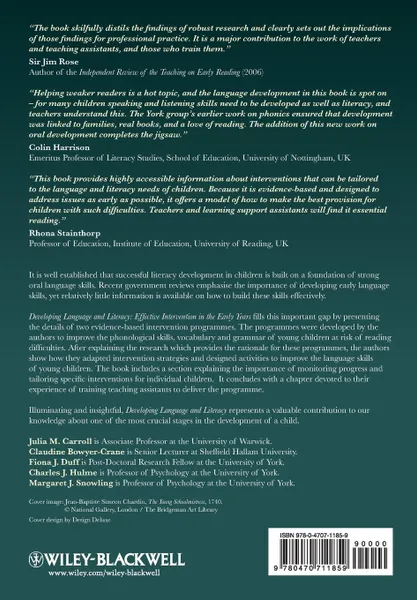 Обложка книги Developing Language and Literacy. Effective Intervention in the Early Years, Julia M. Carroll, Claudine Bowyer-Crane, Fiona J. Duff