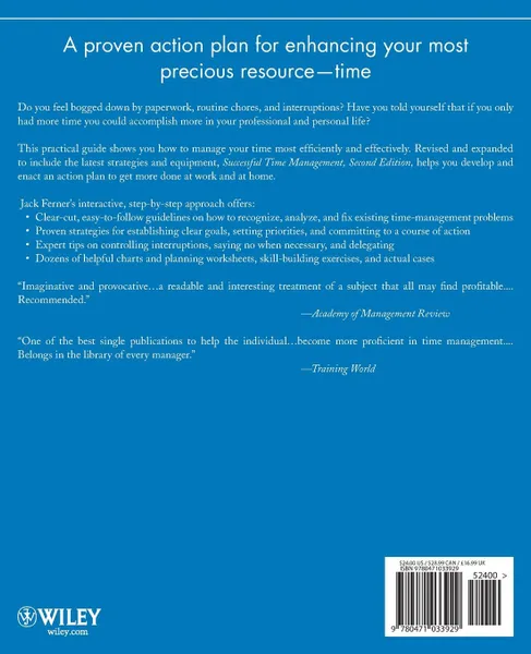 Обложка книги Successful Time Management. A Self-Teaching Guide, Jack D. Ferner, Ferner