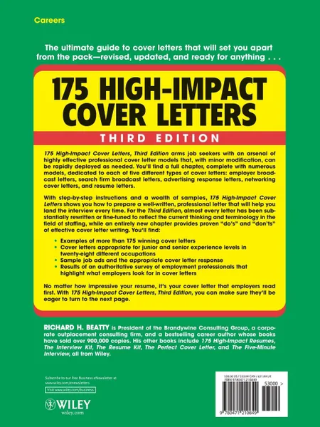 Обложка книги 175 High-Impact Cover Letters, Richard H. Beatty