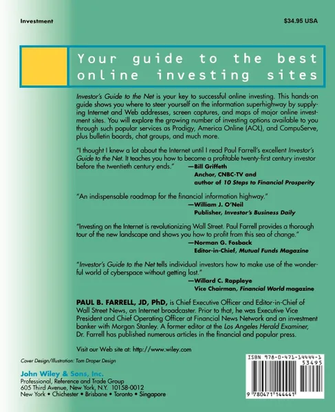 Обложка книги The Investor's Guide to the Net. Making Money Online, Paul B. Farrell, Farrell