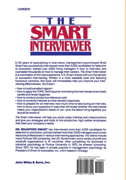 Обложка книги The Smart Interviewer, Bradford D. Smart, Brian Smart