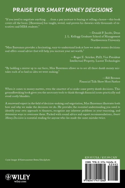 Обложка книги Smart Money Decisions. Why You Do What You Do with Money (and How to Change for the Better), Max H. Bazerman, Bazerman