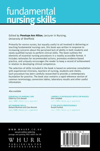 Обложка книги Fundamental Nursing Skills, Hilton