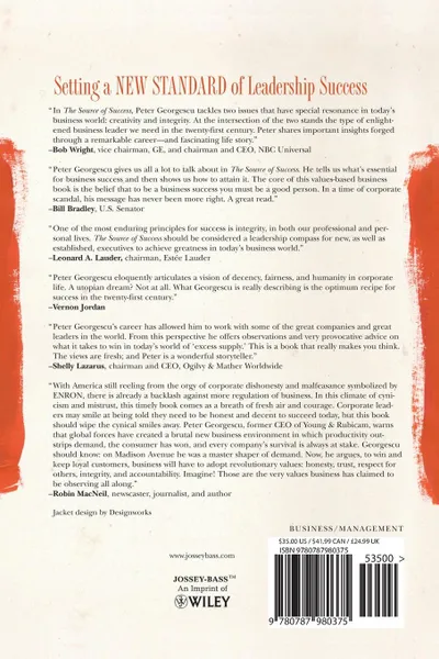 Обложка книги The Source of Success. Five Enduring Principles at the Heart of Real Leadership, Peter Georgescu, David Dorsey, Ram Charan