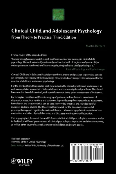 Обложка книги Clinical Child and Adolescent Psychol 3e, Herbert