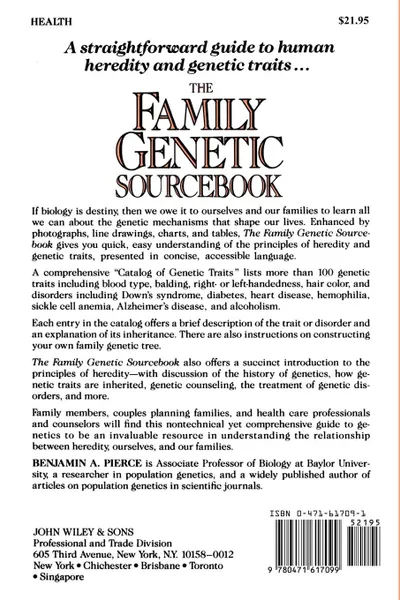 Обложка книги The Family Genetic Sourcebook, Benjamin Pierce