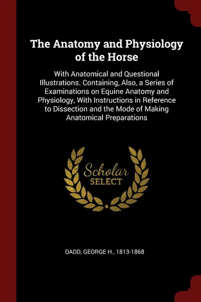 Обложка книги The Anatomy and Physiology of the Horse. With Anatomical and Questional Illustrations. Containing, Also, a Series of Examinations on Equine Anatomy and Physiology, With Instructions in Reference to Dissection and the Mode of Making Anatomical Prep..., George H. Dadd