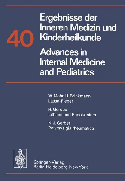 Обложка книги Ergebnisse der Inneren Medizin und Kinderheilkunde / Advances in Internal Medicine and Pediatrics, P. Frick, G.-A. von Harnack, G. A. Martini