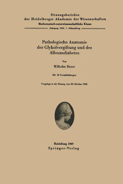 Обложка книги Pathologische Anatomie Der Glykolvergiftung Und Des Alloxandiabetes, W. Doerr