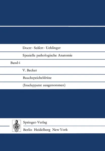 Обложка книги Bauchspeicheldruse. Inselapparat ausgenommen, V. Becker