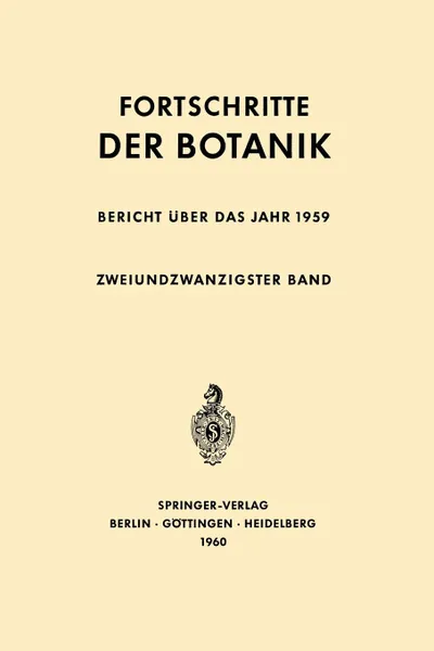 Обложка книги Bericht uber das Jahr 1959, Erwin Bünning, Ernst Gäumann