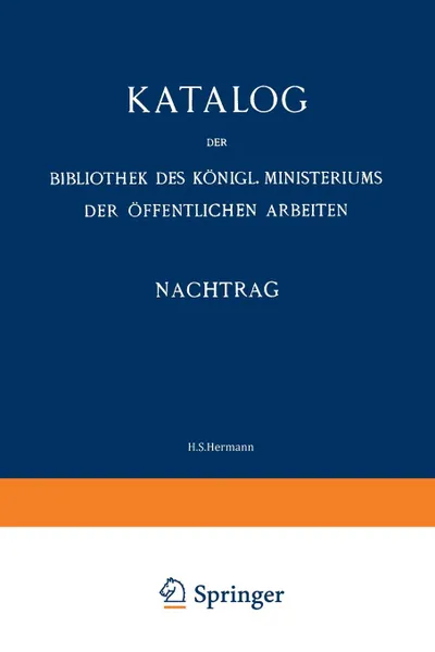 Обложка книги Katalog. Nachtrag (1907 13), Na Na, Bibliothek Des Konigl Ministeriums Der O