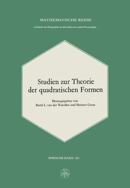 Обложка книги Studien zur Theorie der quadratischen Formen, B.L.van der Waerden, Gross