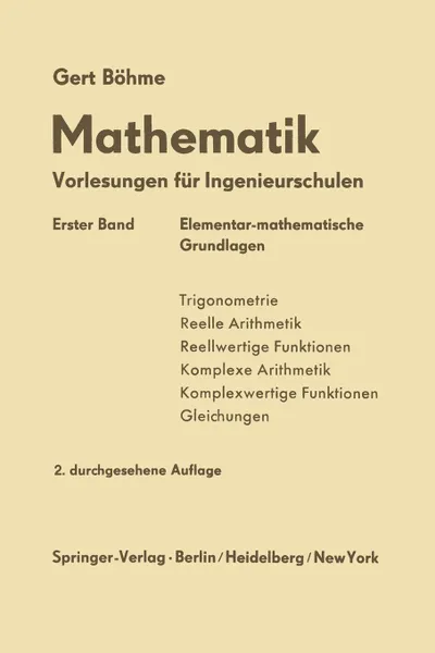 Обложка книги Elementar-Mathematische Grundlagen, Gert Bohme