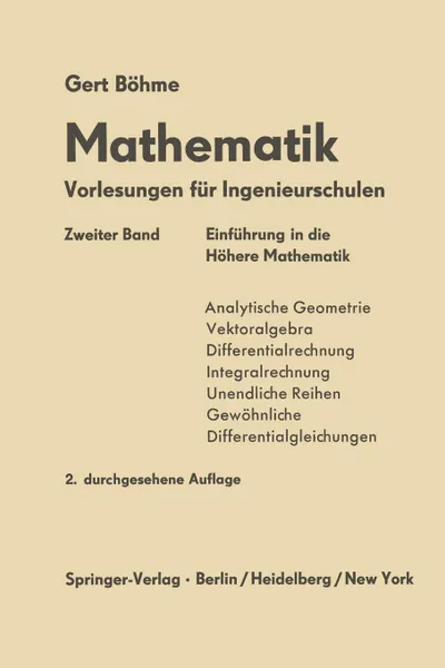 Обложка книги Einfurung in Die Hohere Mathematik, Gert Bohme