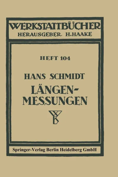 Обложка книги Langenmessungen, H. Schmidt