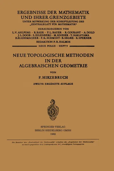 Обложка книги Neue Topologische Methoden in Der Algebraischen Geometrie, Friedrich Hirzebruch