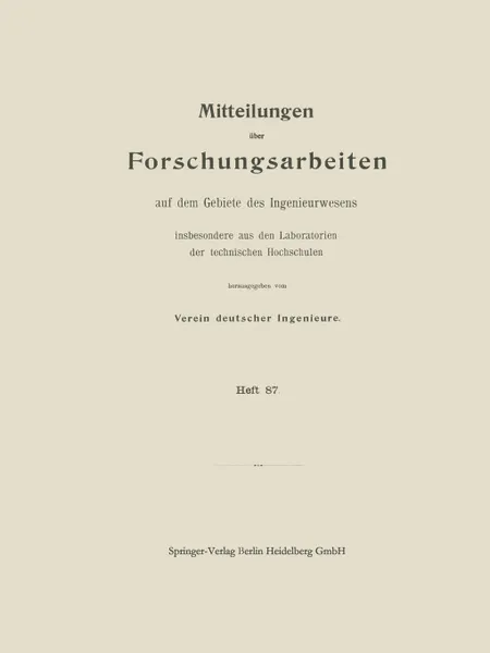 Обложка книги Mitttelungen Uber Forschungsarbeiten Auf Dem Gebiete Des Ingenieurwesens. Insbesondere Aus Den Laboratorien Der Technischen Hochschulen, Walter Kruger