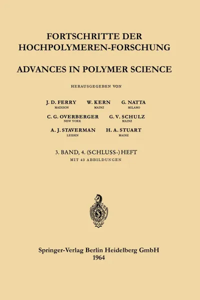 Обложка книги Fortschritte der Hochpolymeren-Forschung / Advances in Polymer Science, J. D. Ferry, W. Kern, G. Natta