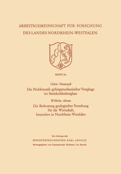 Обложка книги Die Problematik Gebirgsmechanischer Vorgange Im Steinkohlenbergbau, Oskar Niemczyk