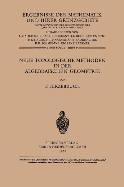 Обложка книги Neue Topologische Methoden in Der Algebraischen Geometrie, Friedrich Hirzebruch