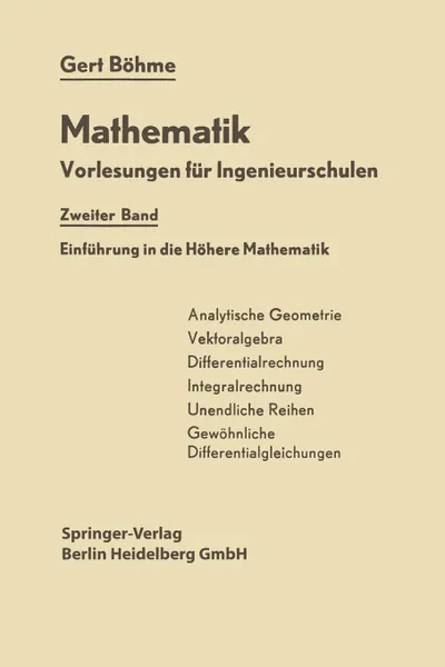 Обложка книги Einfuhrung in Die Hohere Mathematik. Mathematik, Gert Bohme