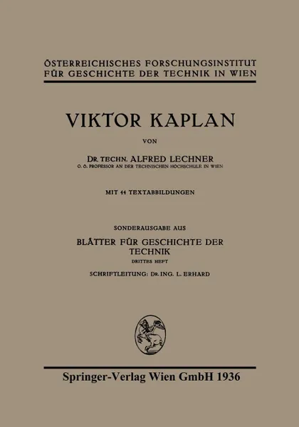 Обложка книги Viktor Kaplan, Alfred Lechner, Viktor Kaplan