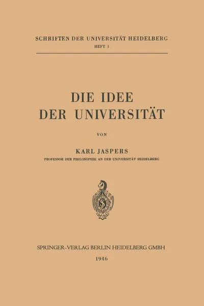 Обложка книги Die Idee Der Universitat, Karl Jaspers