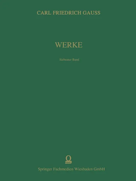 Обложка книги Werke. Siebenter Band, C. F. Gauss, Carl Friedrich Gauss