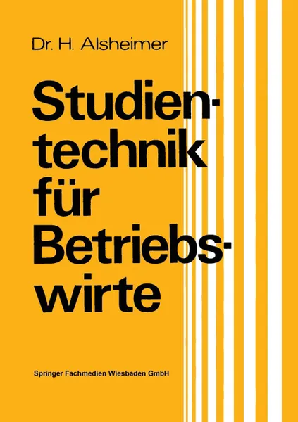 Обложка книги Studientechnik Fur Betriebswirte, Herbert Alsheimer