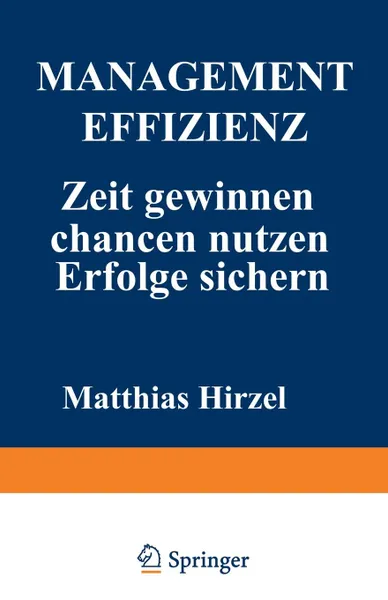 Обложка книги Management Effizienz. Zeit Gewinnen Chancen Nutzen Erfolge Sichern, Matthias Hirzel