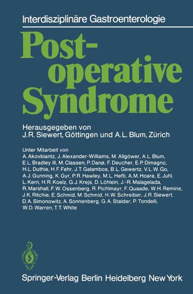 Обложка книги Postoperative Syndrome, J. Springer