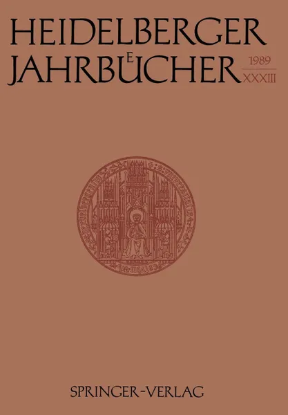 Обложка книги Heidelberger Jahrbucher, J. Springer