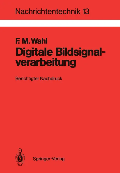 Обложка книги Digitale Bildsignalverarbeitung, Friedrich M. Wahl