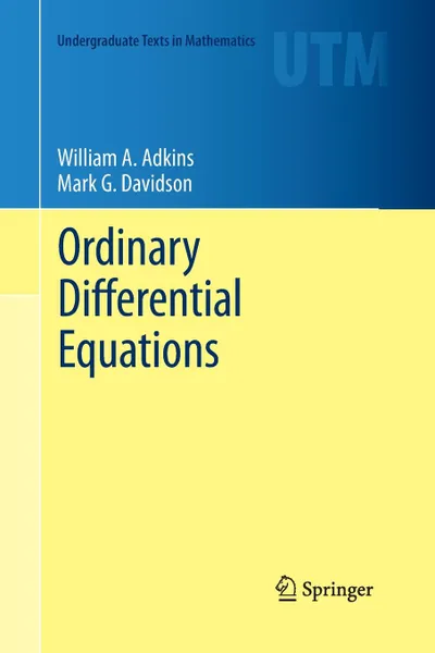 Обложка книги Ordinary Differential Equations, Mark G. Davidson, William Adkins