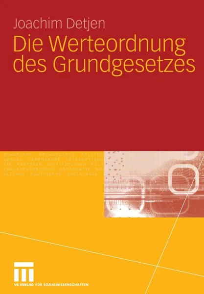 Обложка книги Die Werteordnung des Grundgesetzes, Joachim Detjen