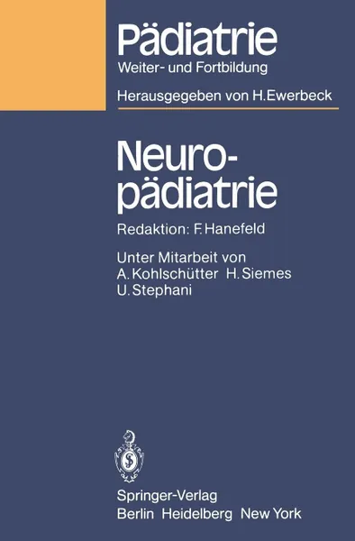 Обложка книги Neuropadiatrie, J. Springer