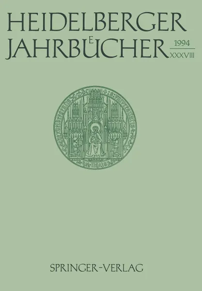 Обложка книги Heidelberger Jahrbucher, J. Springer