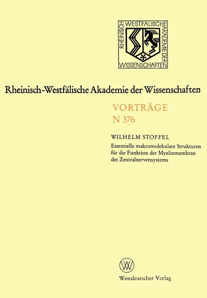 Обложка книги Rheinisch-Westfalische Akademie der Wissenschaften, Wilhelm Stoffel