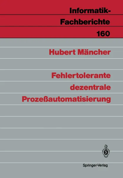 Обложка книги Fehlertolerante dezentrale Prozessautomatisierung, Hubert Mäncher