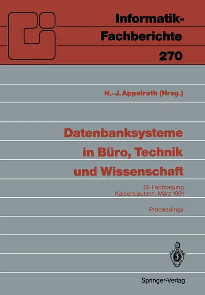 Обложка книги Datenbanksysteme in Buro, Technik und Wissenschaft, Hans-Jürgen Appelrath