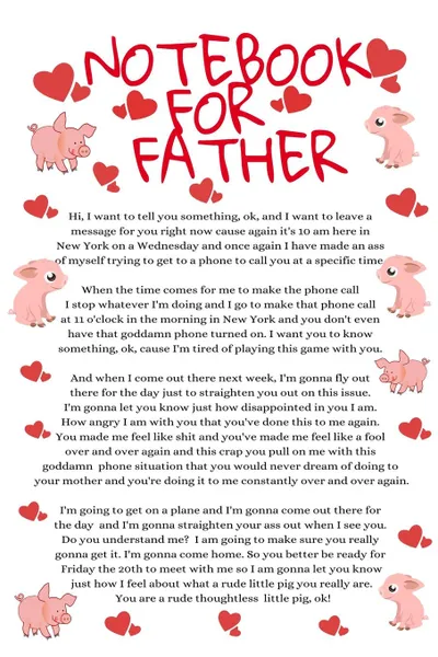 Обложка книги Notepad For Father. Funny Thoughtless Little Pig Dad Daughter Journaling Notebook - Temper Tantrum Gag Gift For Tempered Dads - Father's Day Diary With Rude Message & Saying To Daughter, Son - Parody Journal Gift From Wife, Daughter, Stepson, Step..., Jennifer Wellington