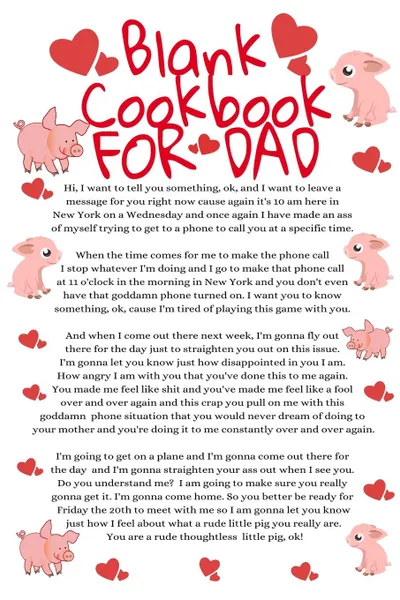 Обложка книги Blank Cookbook For Dad. Funny Father Cooking Notepad Book - Parody Dad Gift Journal To Write Your Favorite Recipes For Fathers With Temper, 6